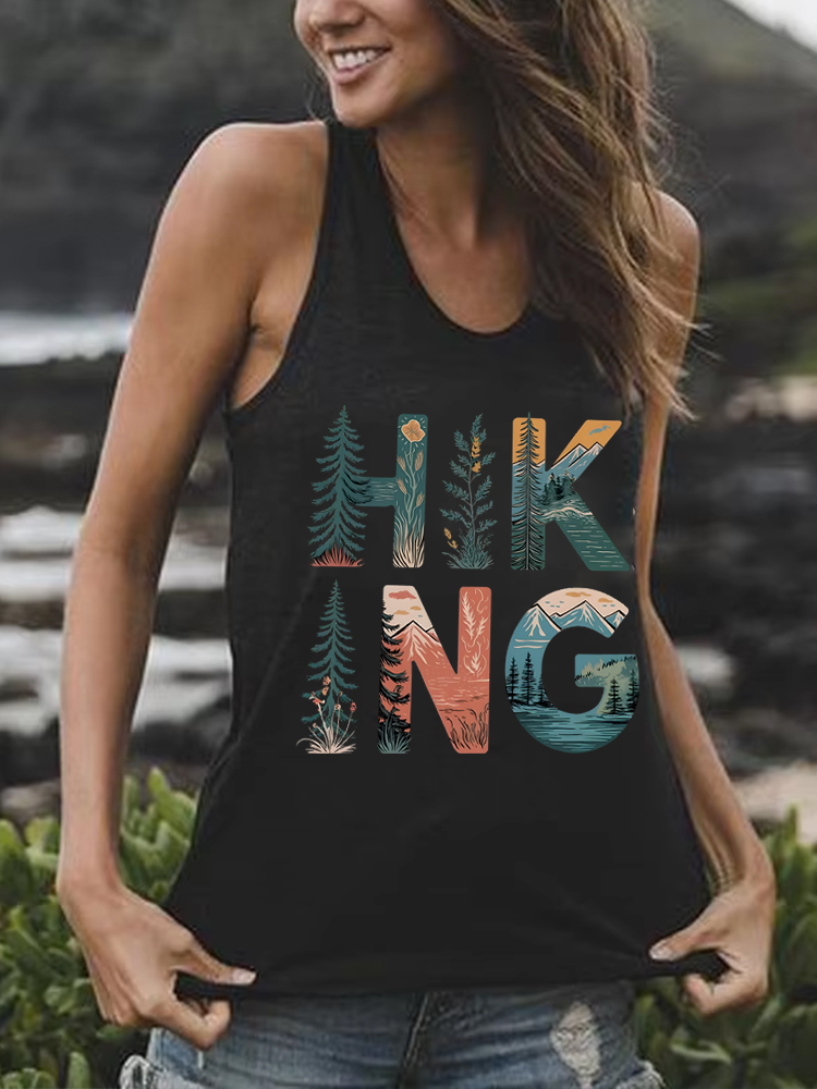 Vintage Fashion Gen Z - Vintage Hiking Racerback Tank Top Dames