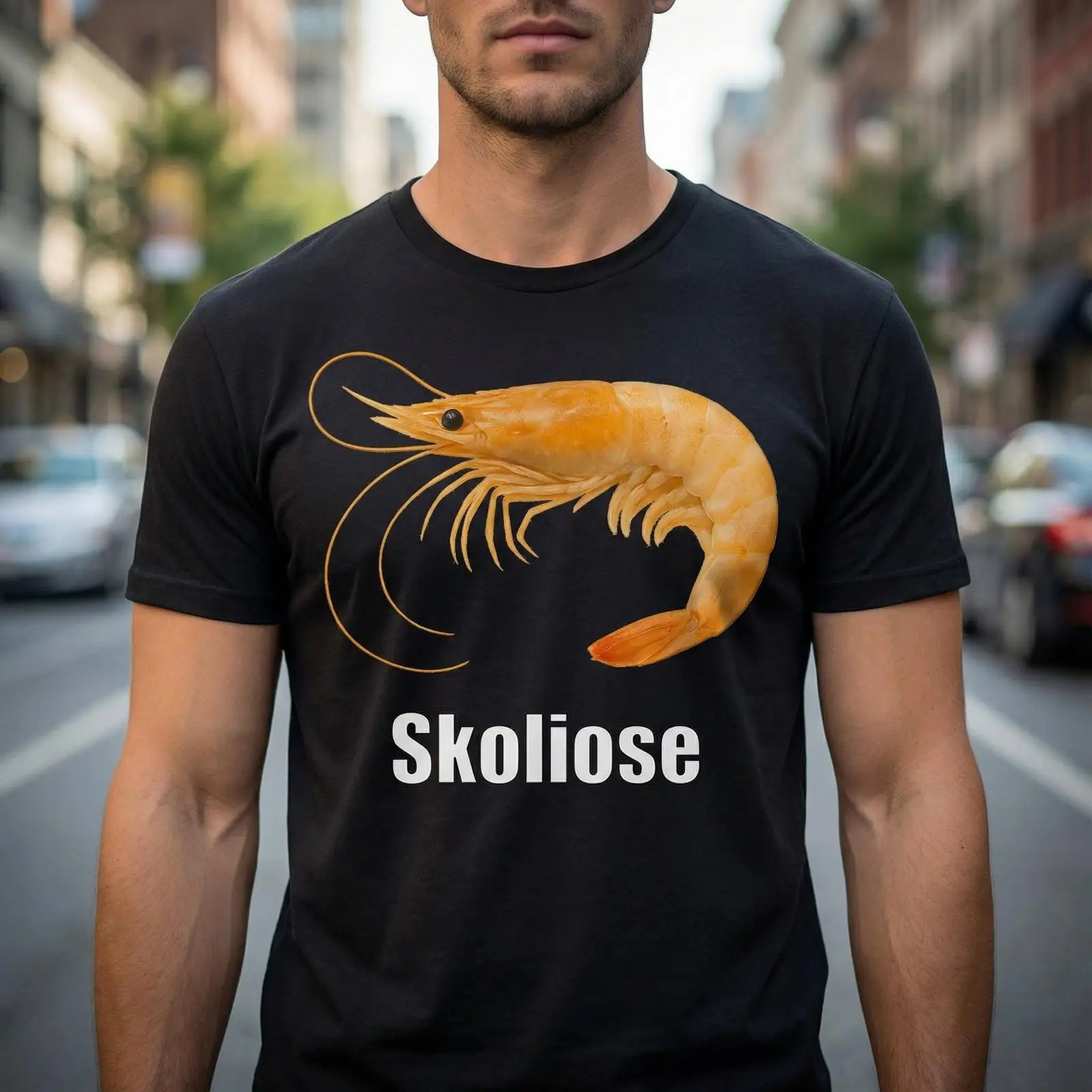 Vintage Fashion Gen Z - Garnalen Scoliose T-shirt Donkere Humor Gen