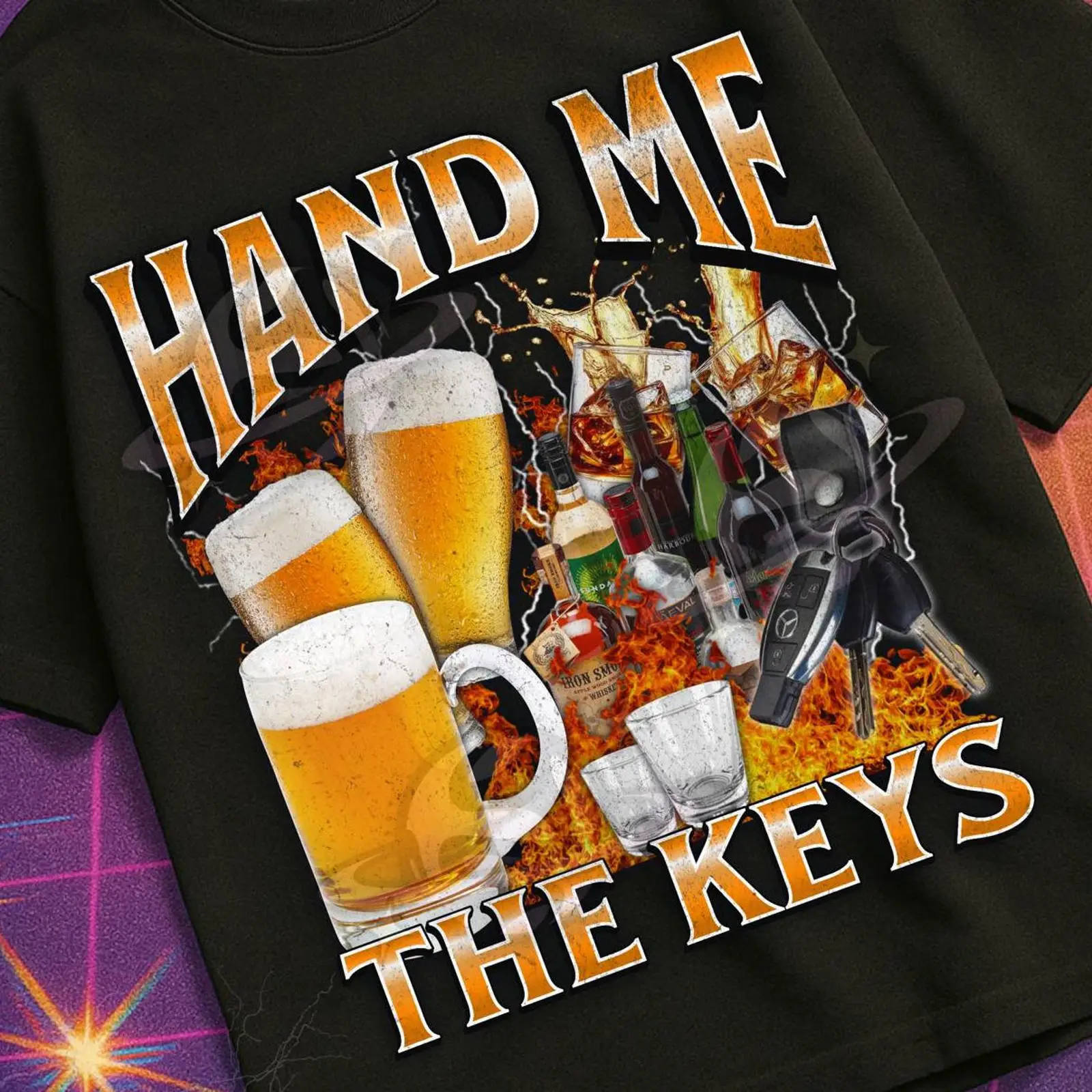 Vintage Fashion Gen Z - Geef me de sleutels Grappige Alcohol