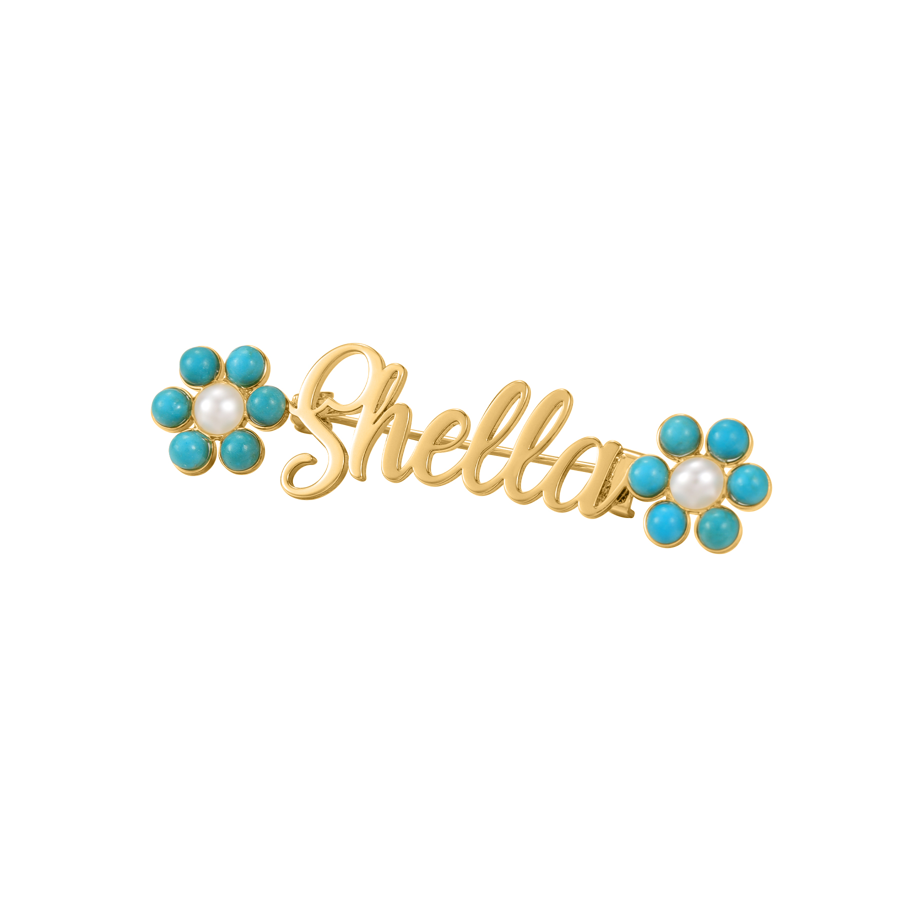 Vintage Fashion Names - Gepersonaliseerde broche met naam, gepersonaliseerde cursieve