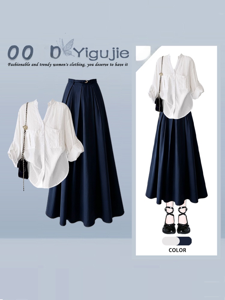 Vintage Fashion Pieces - Loszittende, lange mouwen, V-hals, casual shirt,