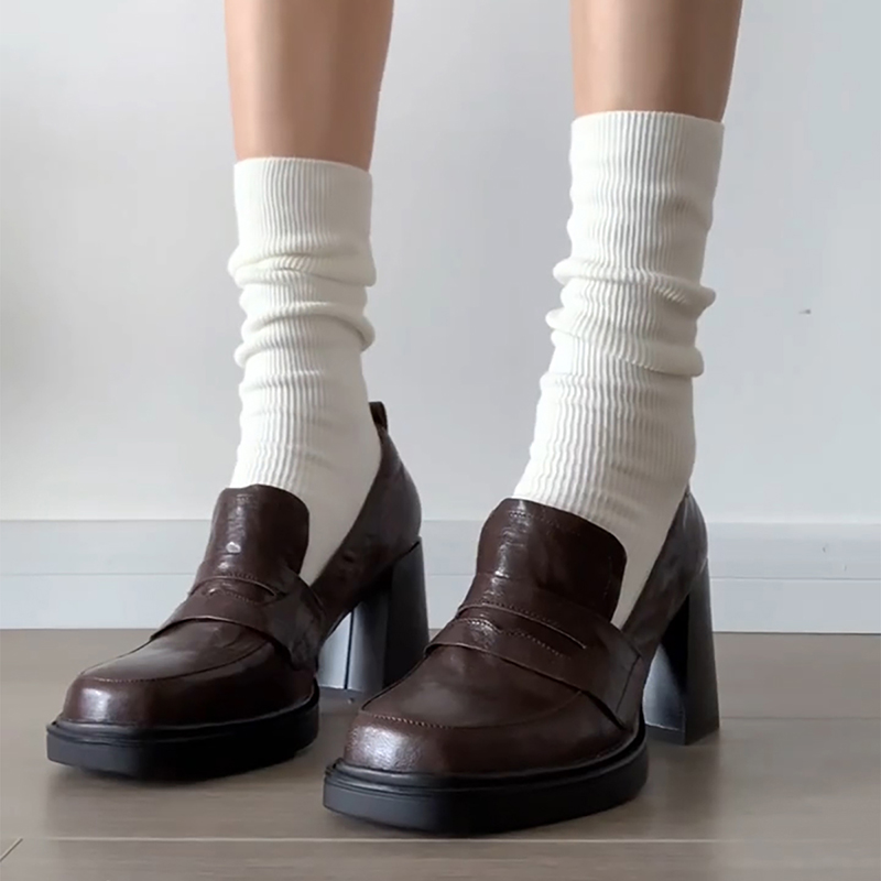 Vintage Fashion Female - College Stijl Vrouwen Loafer Schoenen Mode