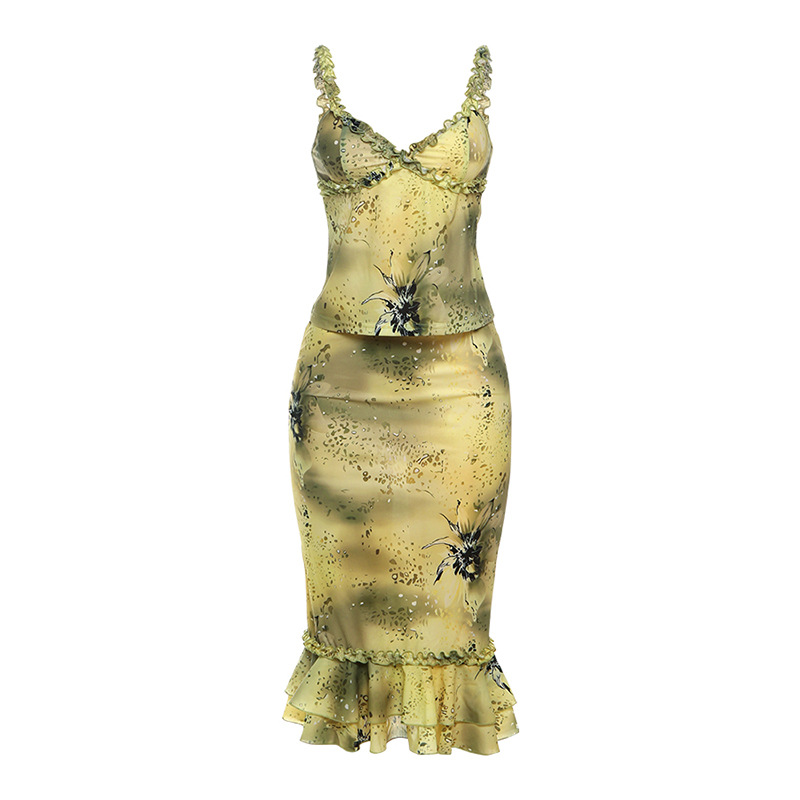 Tweedelig damespak met bloemen - Vintage Fashion Pieces recensie en prijs