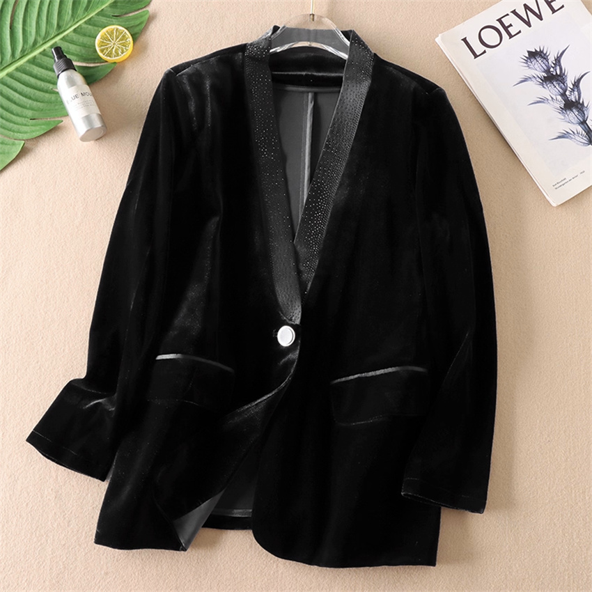 Herfst Winter Big Size Vintage - Velvet Blazer Vintage recensie en prijs