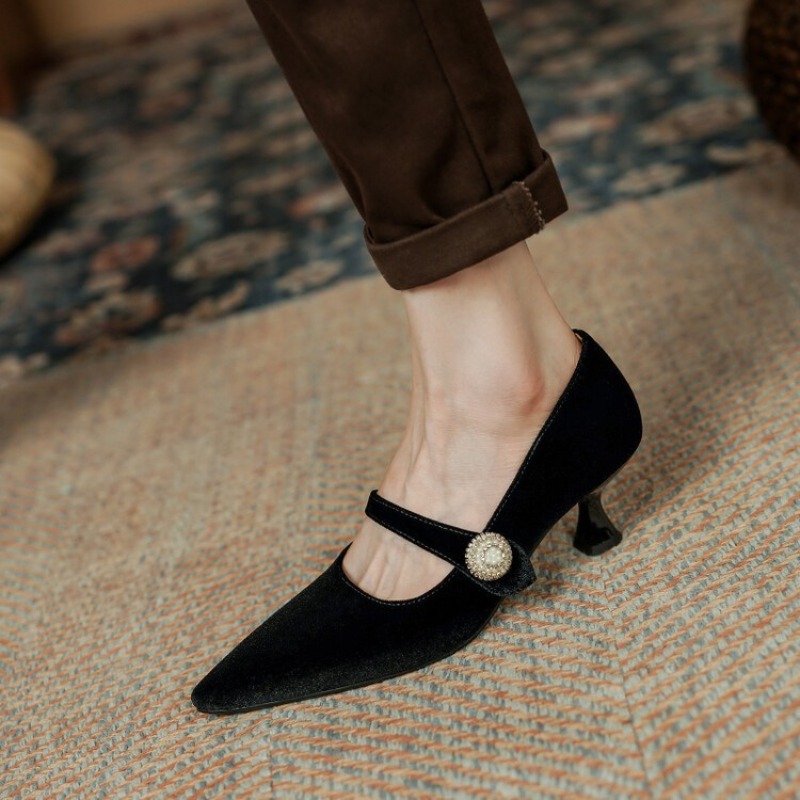 Wijnrode Mary Jane schoenen me - Vintage Fashion Heels recensie en prijs