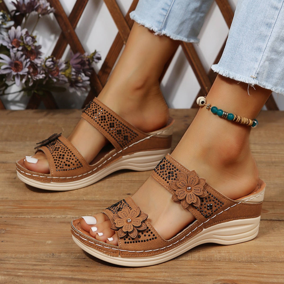 Nieuwe mode zomer dames wedge  - Vintage Fashion Female recensie en prijs