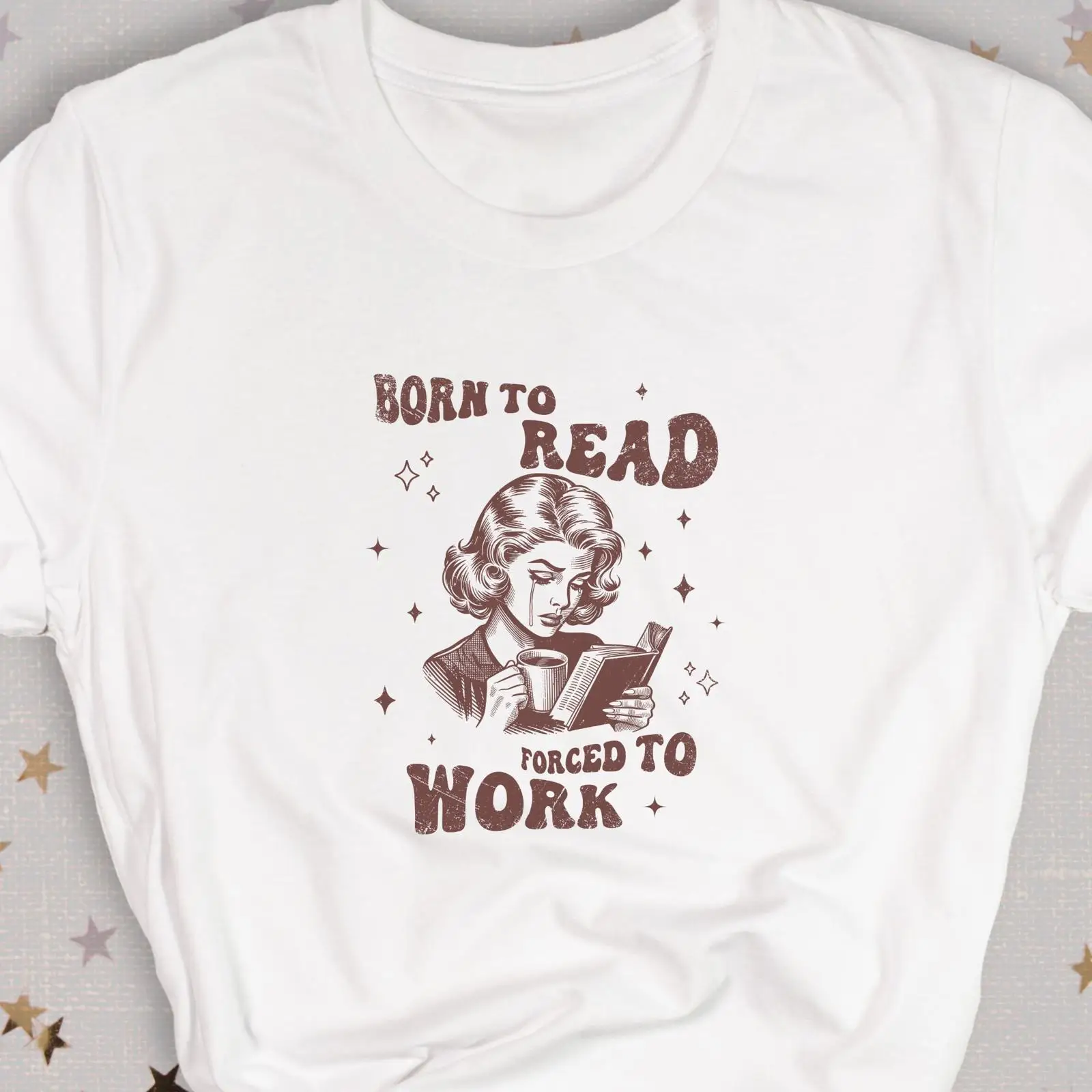 Born To Read T-Shirt Retro Boe - Vintage Fashion Knitwear Book recensie en prijs