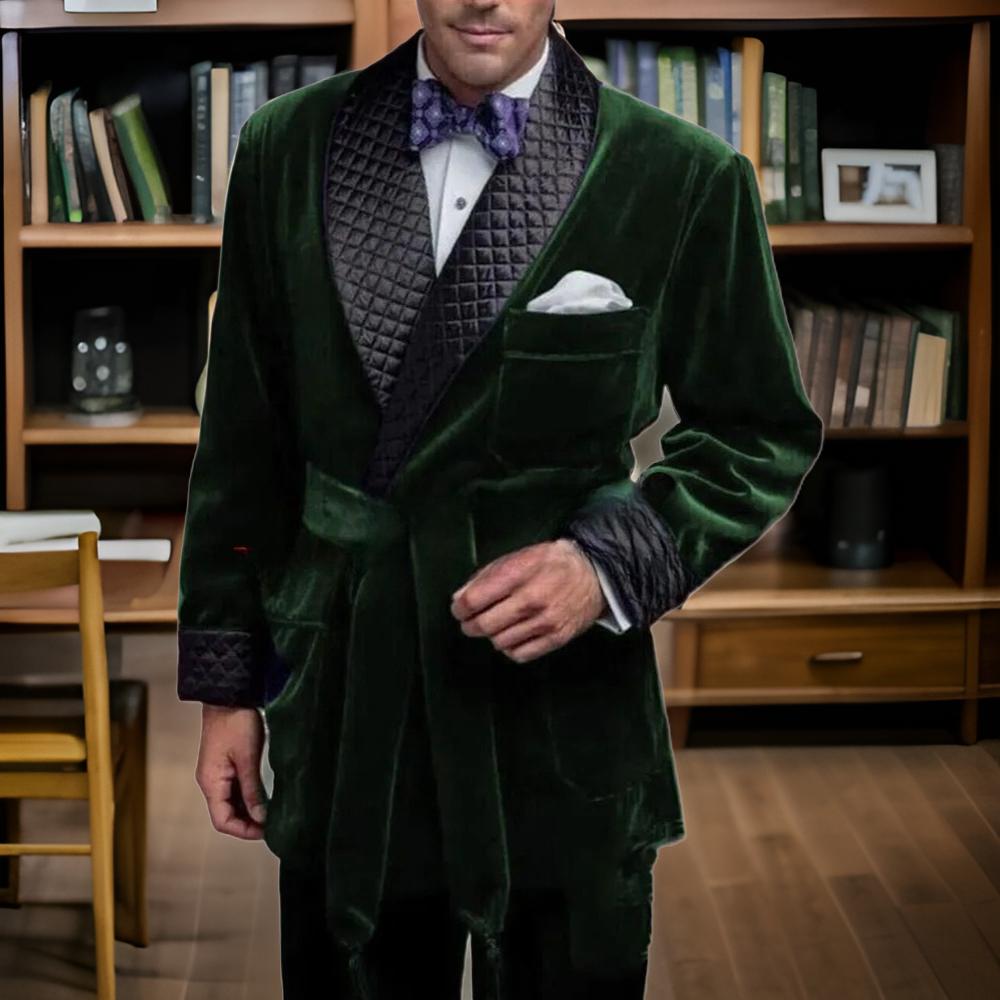 Groen Fluwelen Roken Colberts  - Velvet Blazer Vintage recensie en prijs