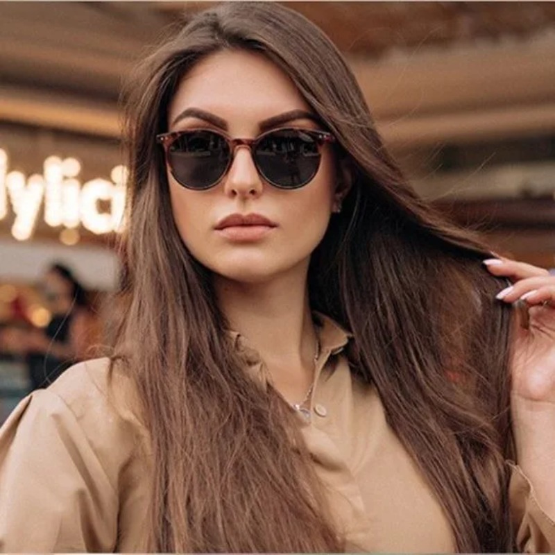 Vintage mode ronde zonnebril d - Vintage Fashion Female recensie en prijs