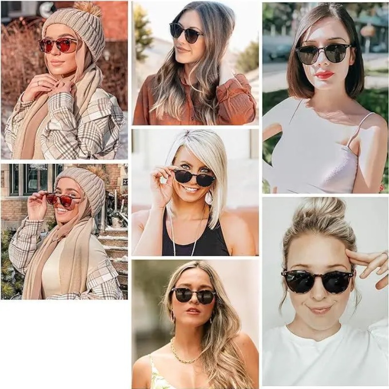 Vintage mode ronde zonnebril d - Vintage Fashion Female recensie en prijs